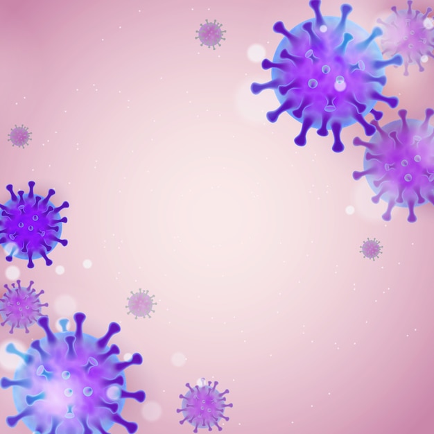 Vecteur gratuit fond de coronavirus réaliste