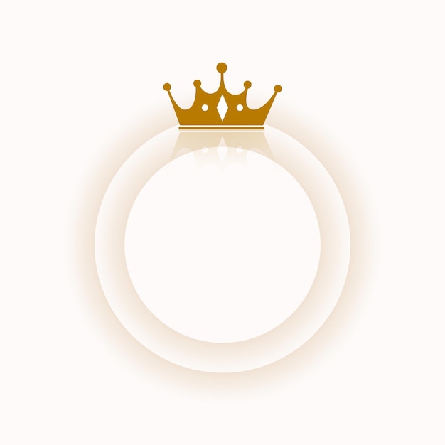 Vecteur gratuit fond de couronne dorée élégante avec espace d'image ou de texte