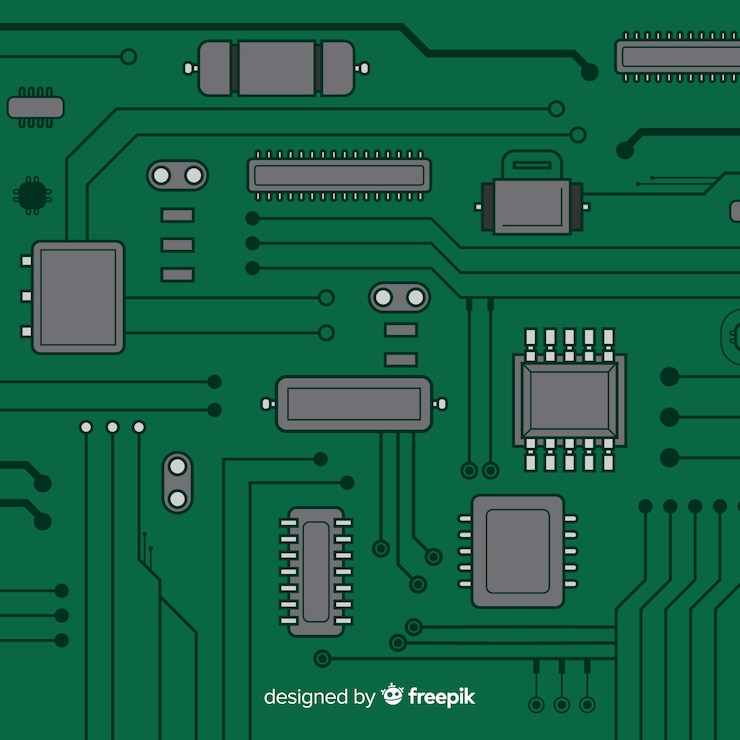 Vecteur gratuit fond de cpu vert moderne