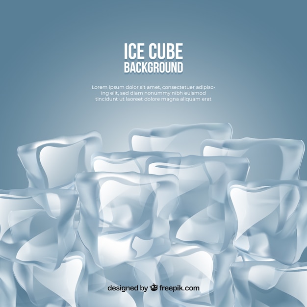 Fond De Cube De Glace Dans Un Style Réaliste