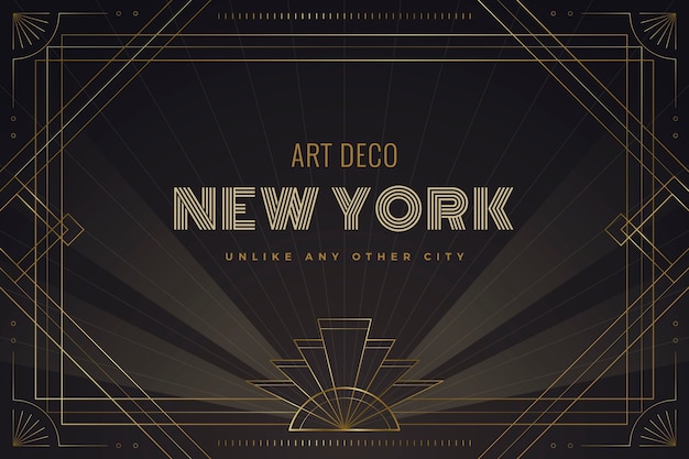 Fond dégradé art déco new york