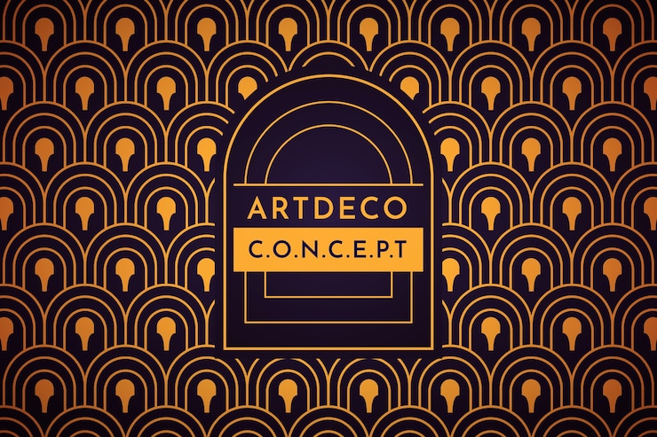 Vecteur gratuit fond dégradé art déco