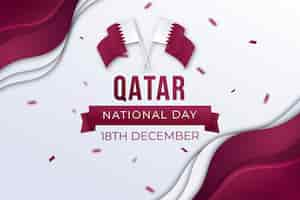 Vecteur gratuit fond dégradé de la fête nationale du qatar