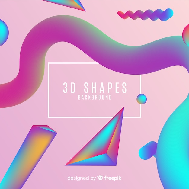 Fond de dégradé de formes 3d