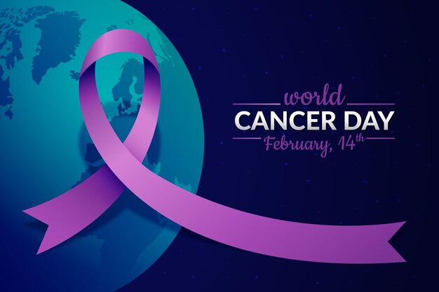 Fond dégradé de la journée mondiale du cancer