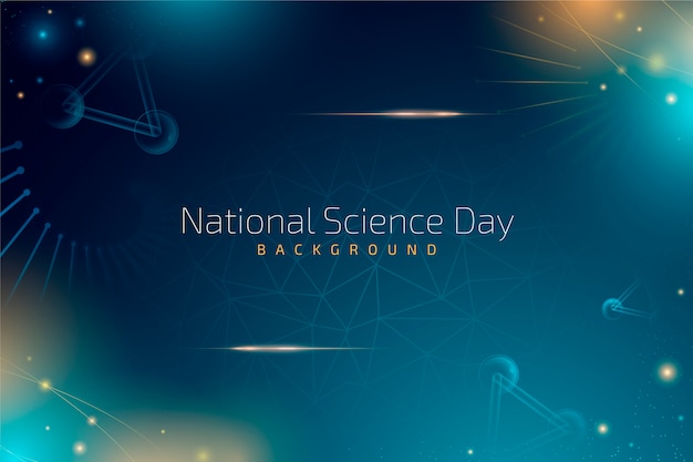 Vecteur gratuit fond dégradé de la journée nationale de la science