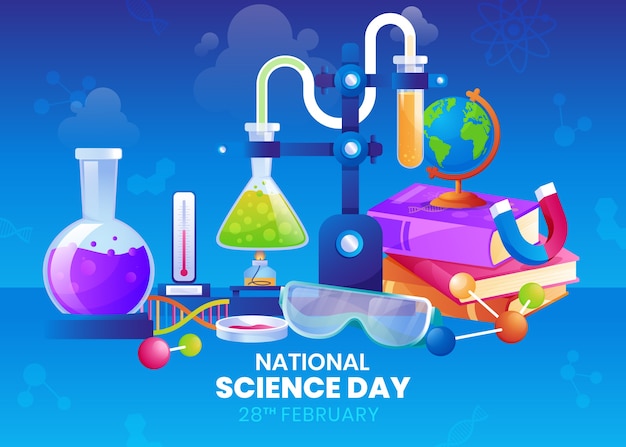 Fond dégradé de la journée nationale de la science