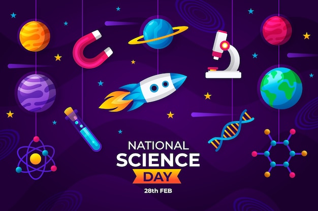 Fond dégradé de la journée nationale des sciences