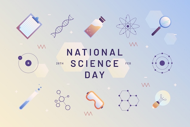Fond dégradé de la journée nationale des sciences