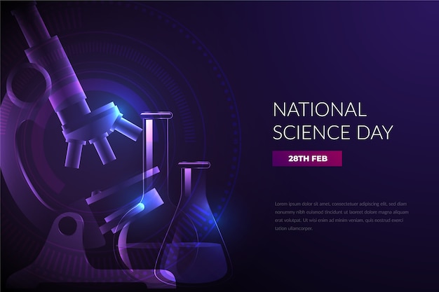 Fond dégradé de la journée nationale des sciences