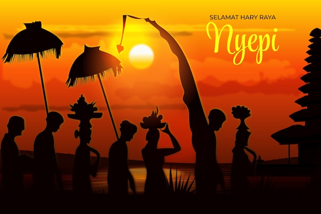 Fond dégradé nyepi