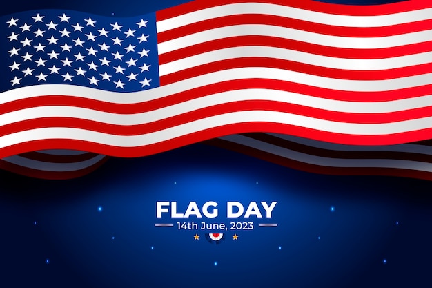 Vecteur gratuit fond dégradé pour la célébration du jour du drapeau américain
