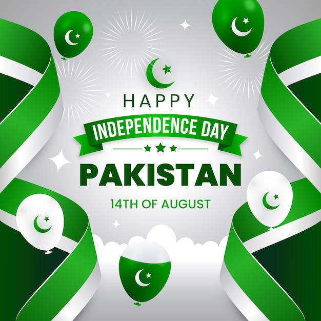 Fond Dégradé Pour La Célébration De La Fête De L'indépendance Du Pakistan