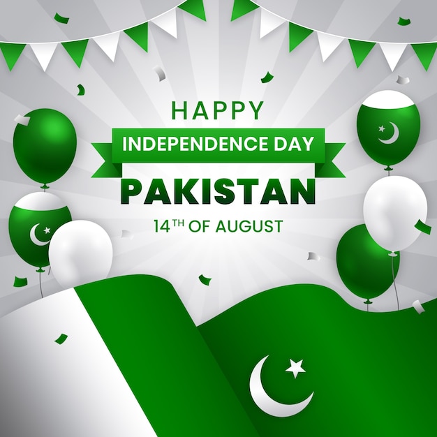 Fond Dégradé Pour La Célébration De La Fête De L'indépendance Du Pakistan