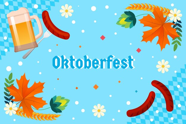 Vecteur gratuit fond dégradé pour le festival oktoberfest