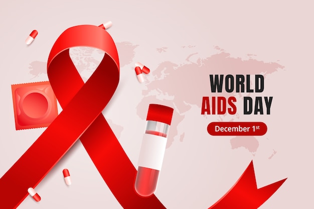 Vecteur gratuit fond dégradé pour la sensibilisation à la journée mondiale du sida