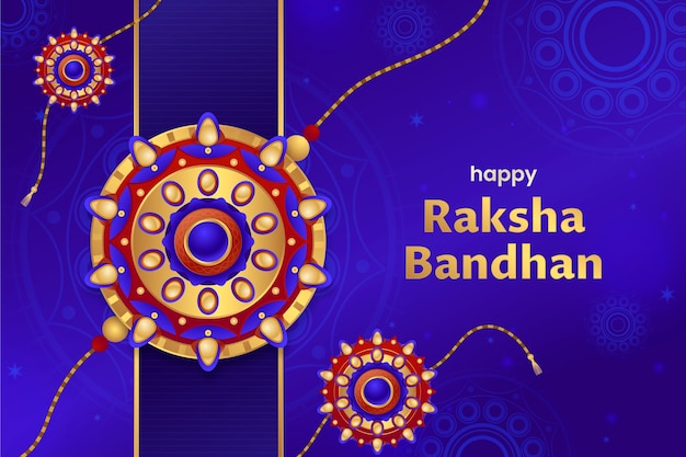 Vecteur gratuit fond dégradé raksha bandhan