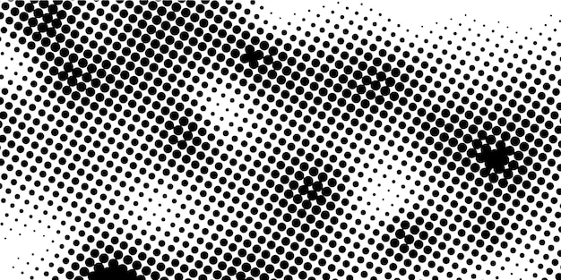 Fond de demi-teinte forme abstraite de points noirs et blancs