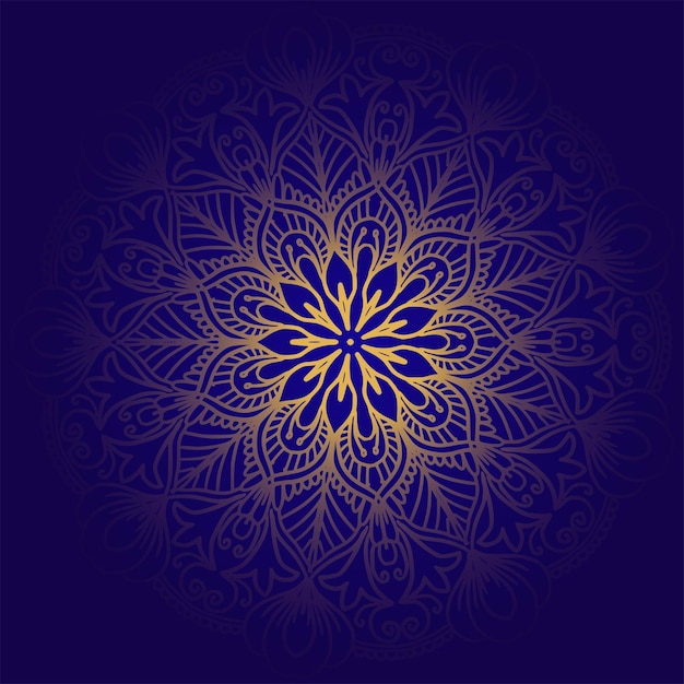 Vecteur gratuit fond avec un design décoratif de mandala doré