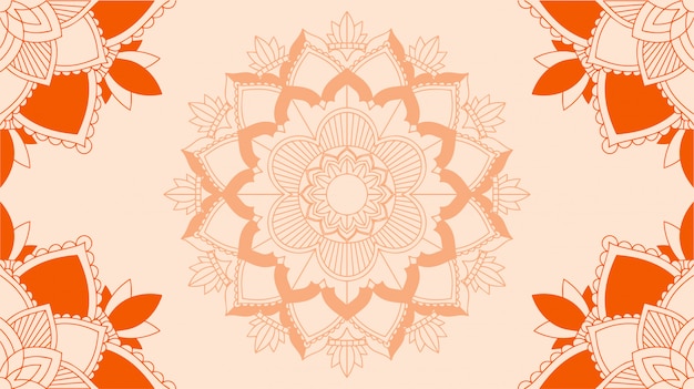 Vecteur gratuit fond avec design mandala