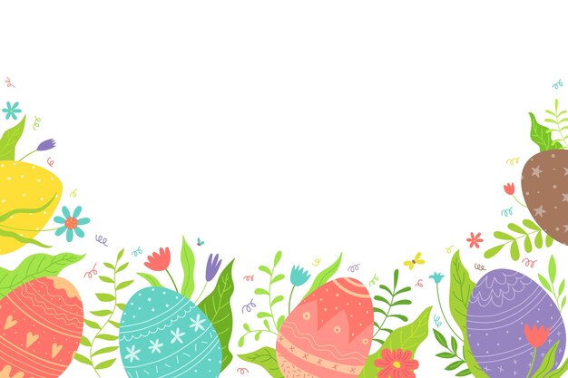 Fond dessiné à la main pour la célébration de Pâques