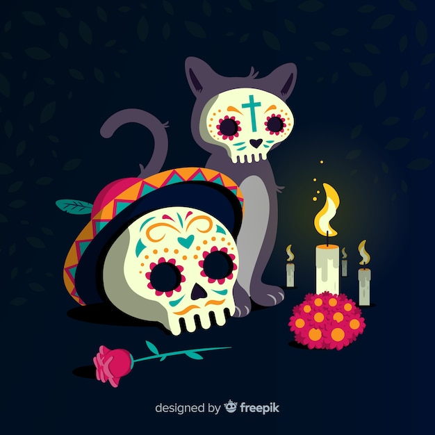 Fond de Dia de muertos