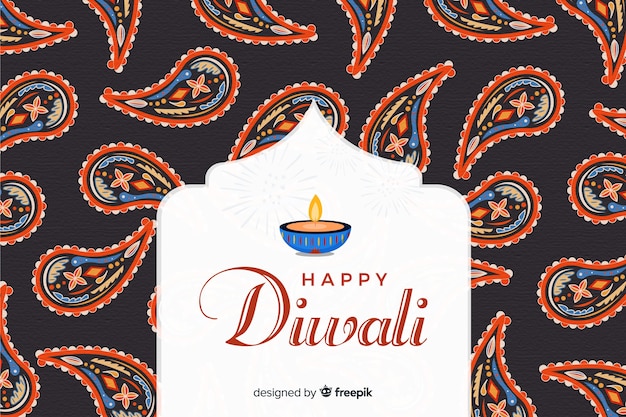 Fond De Diwali Au Design Plat