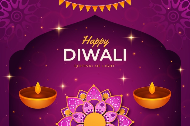 Fond de diwali dégradé