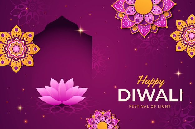 Fond de diwali dégradé