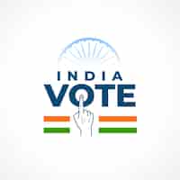 Vecteur gratuit fond des doigts des électeurs indiens avec le design d'ashoka chakra