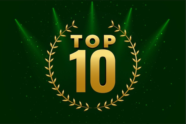 Fond Doré Brillant Du Top 10