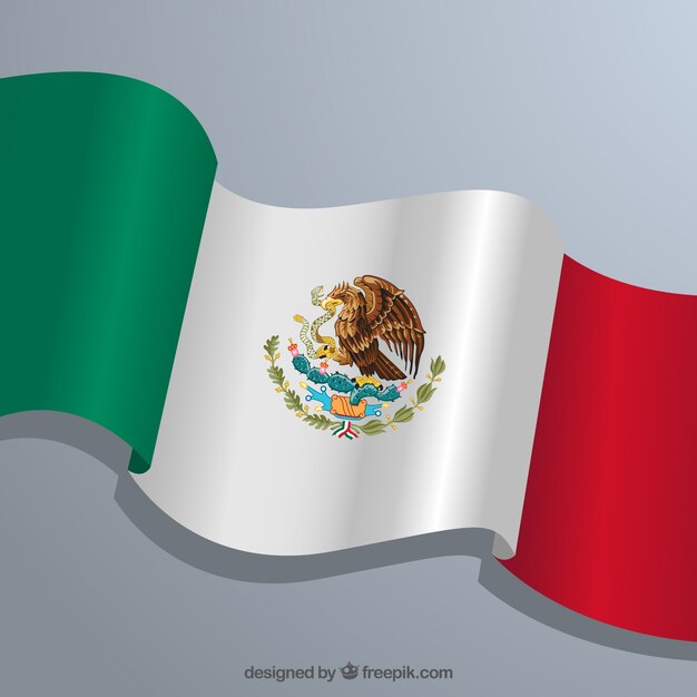 Fond de drapeau mexicain dessiné à la main