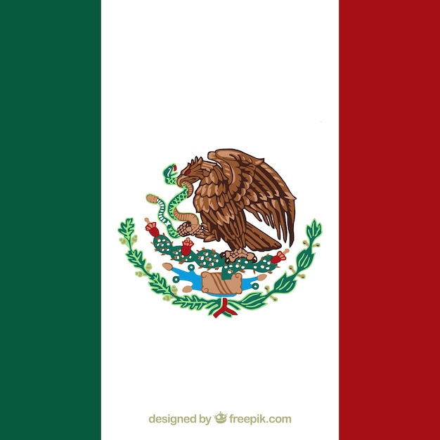 Vecteur gratuit fond de drapeau mexicain