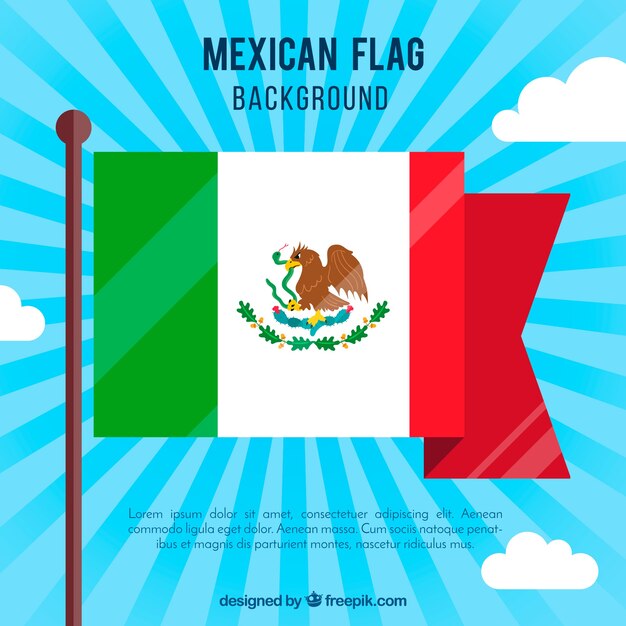 Fond De Drapeau Plat Mexicain