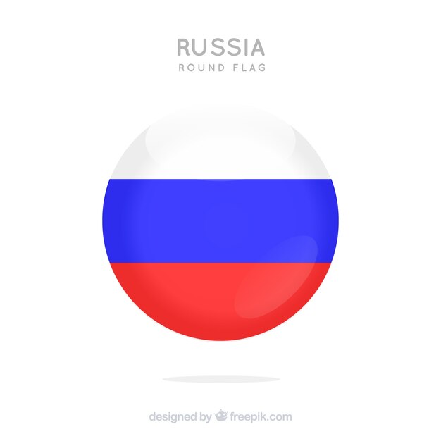 Fond de drapeau russe rond