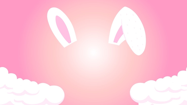 Vecteur gratuit fond drôle de lapin oreilles
