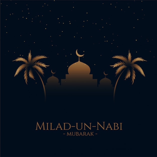 Vecteur gratuit fond du festival milad-un-nabi mubarak