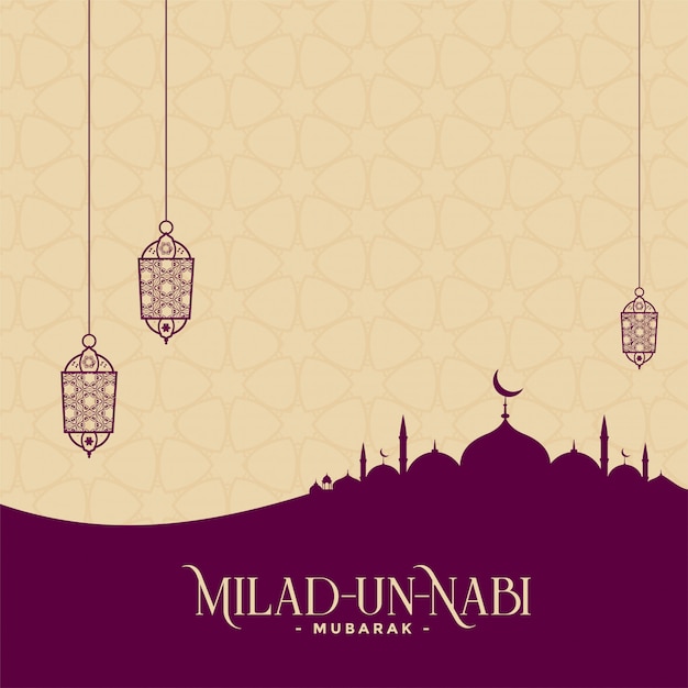 Vecteur gratuit fond du festival milad-un-nabi mubarak
