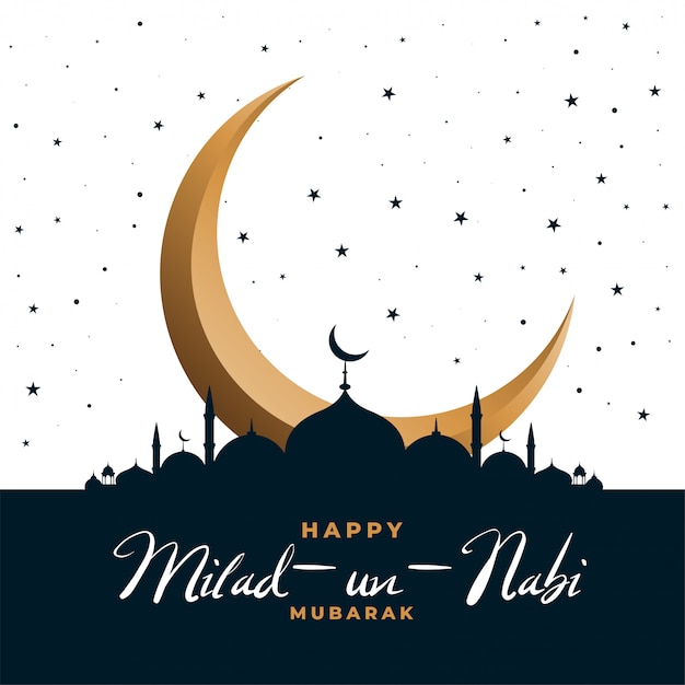 Vecteur gratuit fond du festival milad-un-nabi mubarak