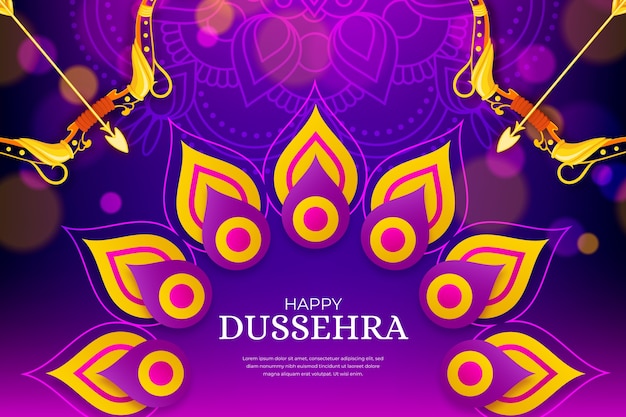 Vecteur gratuit fond de dussehra dégradé