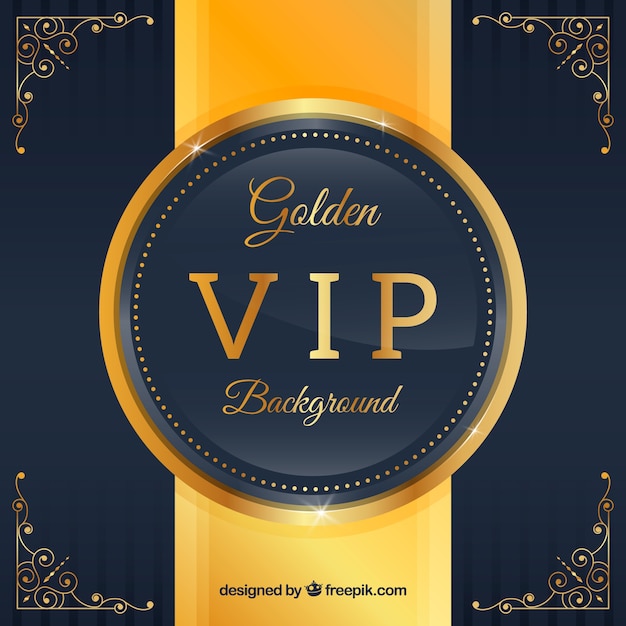 Vecteur gratuit fond d'écran badge d'or vip