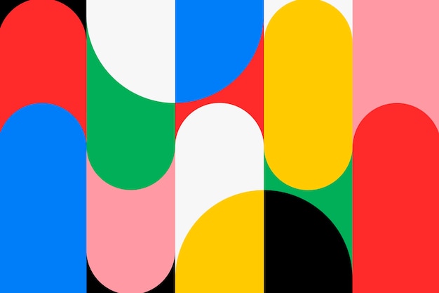 Fond d'écran Bauhaus, vecteur de couleur primaire coloré