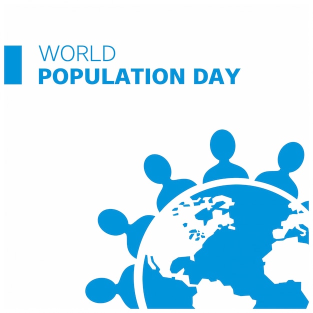 Fond D'écran Bleu De La Journée De La Population