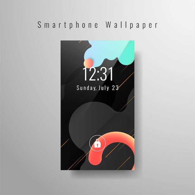 Vecteur gratuit fond d'écran élégant smartphone
