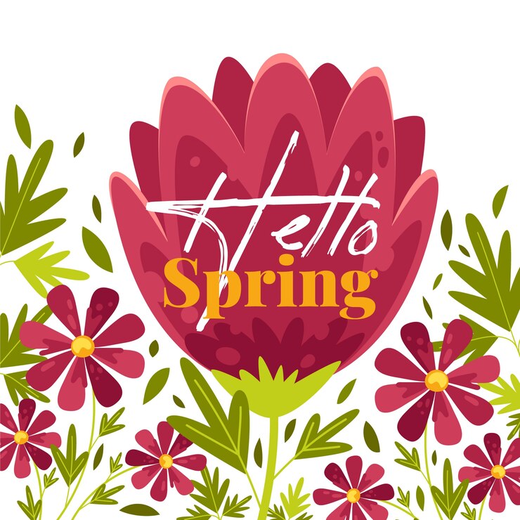 Vecteur gratuit fond d'écran floral bonjour printemps
