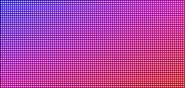Vecteur gratuit fond d'écran led avec motif de points lumineux panneau vidéo mural avec grille de pixels de couleur affichage lcd numérique avec lampes à diodes illustration vectorielle réaliste