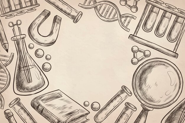 Fond d'éducation scientifique vintage