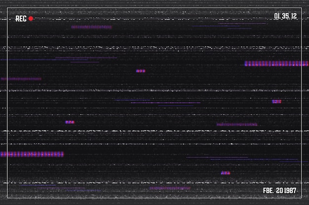 Vecteur gratuit fond d'effet vhs réaliste
