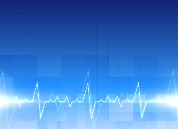fond d&#39;électrocardiogramme médical en couleur bleue