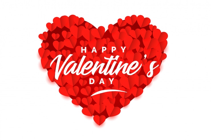 Vecteur gratuit fond élégant coeur rouge créatif saint valentin